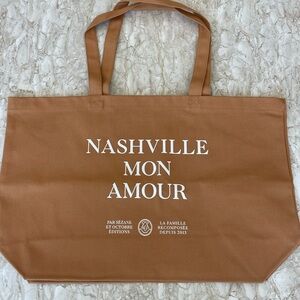 Sezane Nashville Mon Amour Canvas Tote